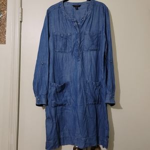 Banana Republic Chambray Denim Shirt Dress